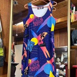 80’s/90’s Colorful Abstract  Women's Dress